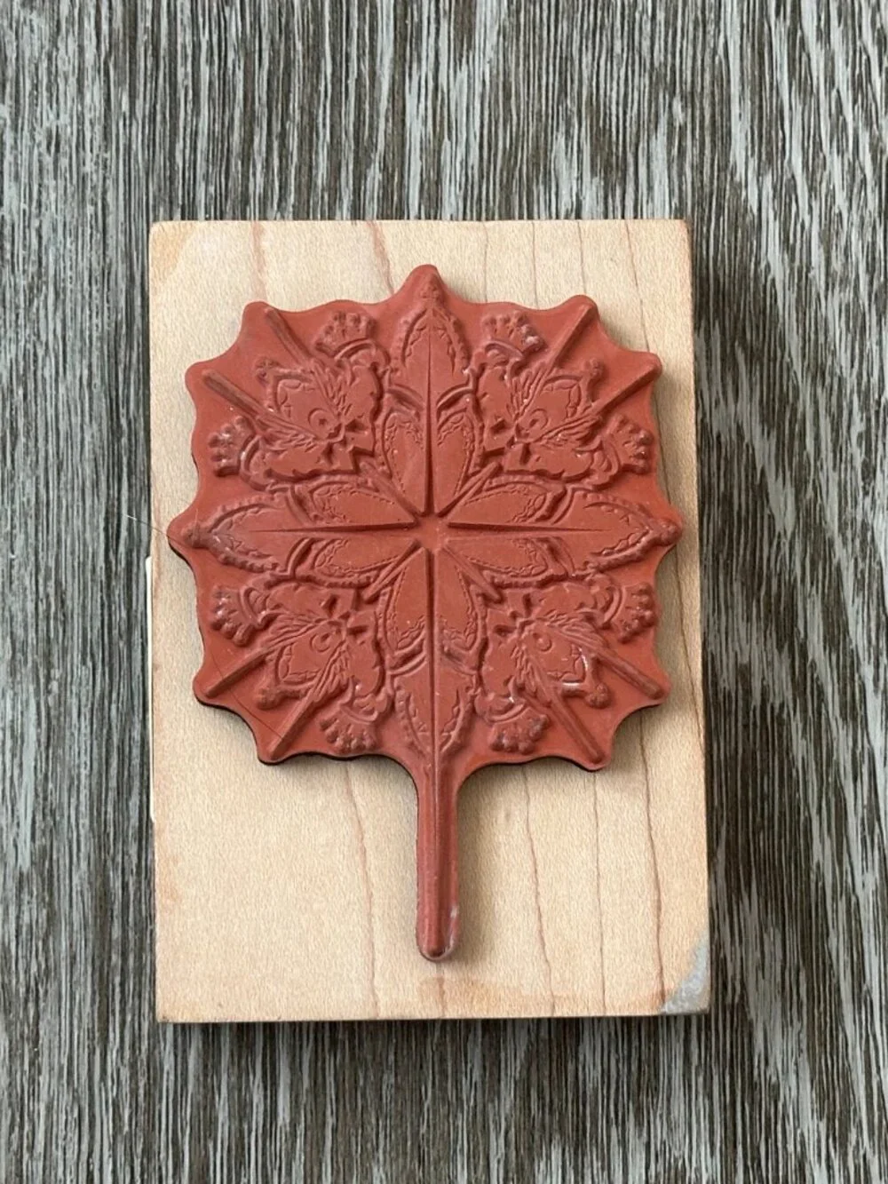 Inkadinkado Rubber Stamp Wood Base Snowflake Star Scrapbooking Card Making